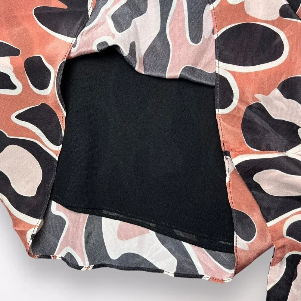 camilla & marc Animal Print Midi Skirt - Black, Pink, Cream